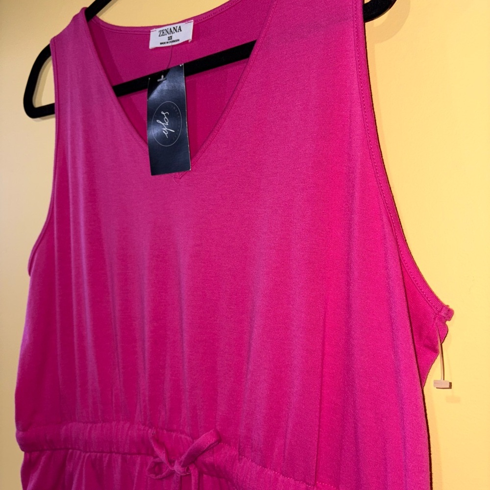 Zenana Curved Hem Dress - Picture 4 of 5
